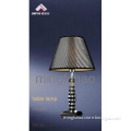 Modern metal & fabric table lamp